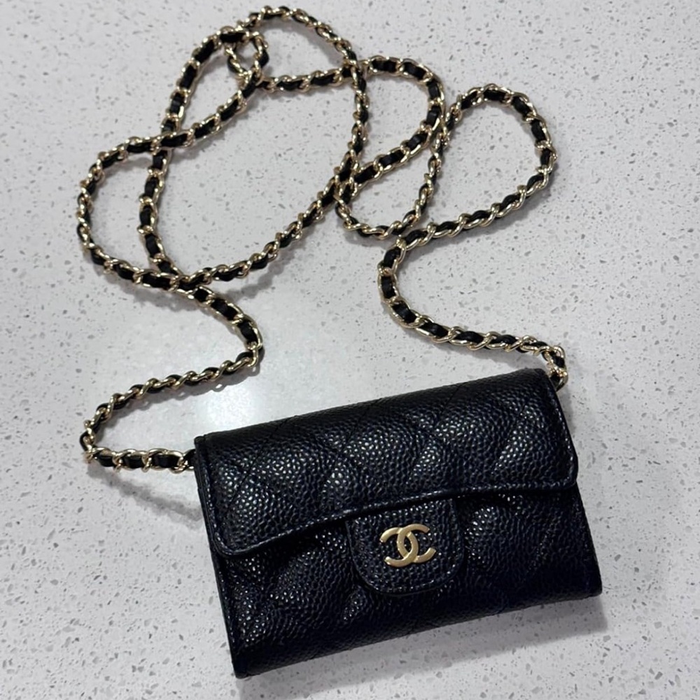 ***CHAIN CROSSBODY CARD HOLDER for Chanel wallet !! CHAIN ONLY ***